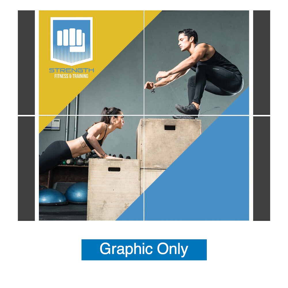 20 x 15 ft. Lumiere Light Wall ® Configuration F Dual Edge Light — Single Sided Graphic Only